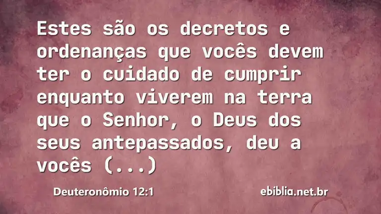 Deuteronômio 12:1