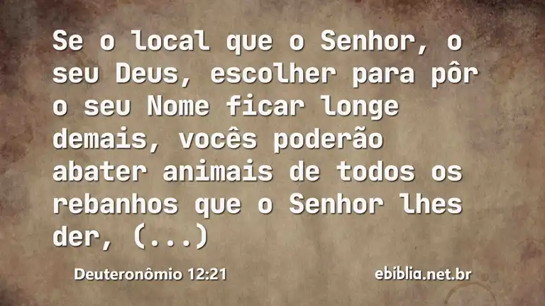 Deuteronômio 12:21