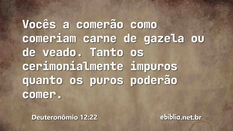 Deuteronômio 12:22