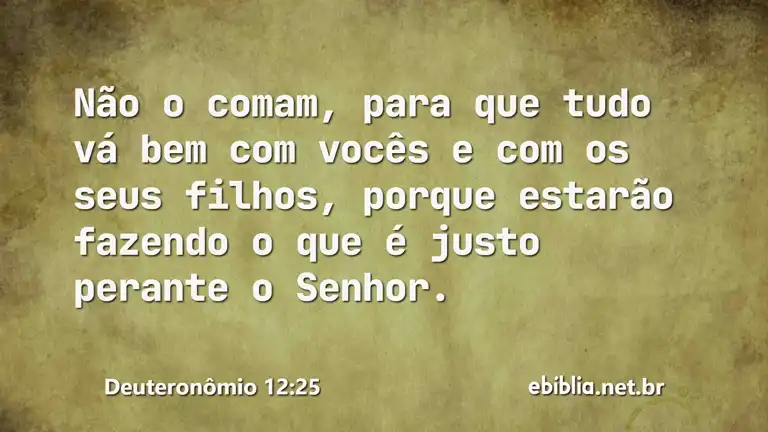 Deuteronômio 12:25