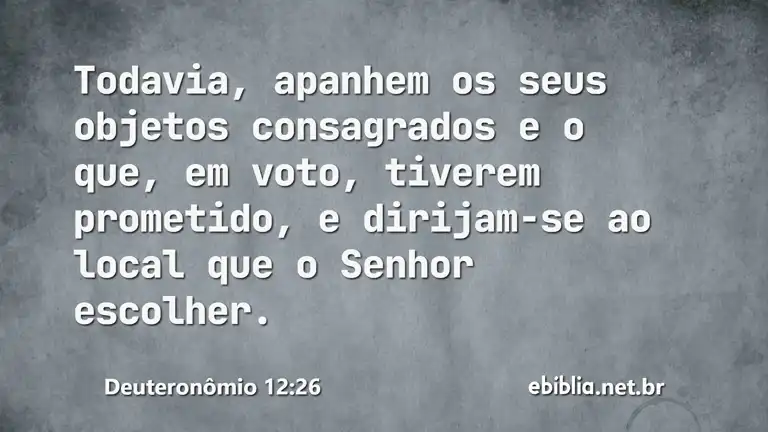 Deuteronômio 12:26