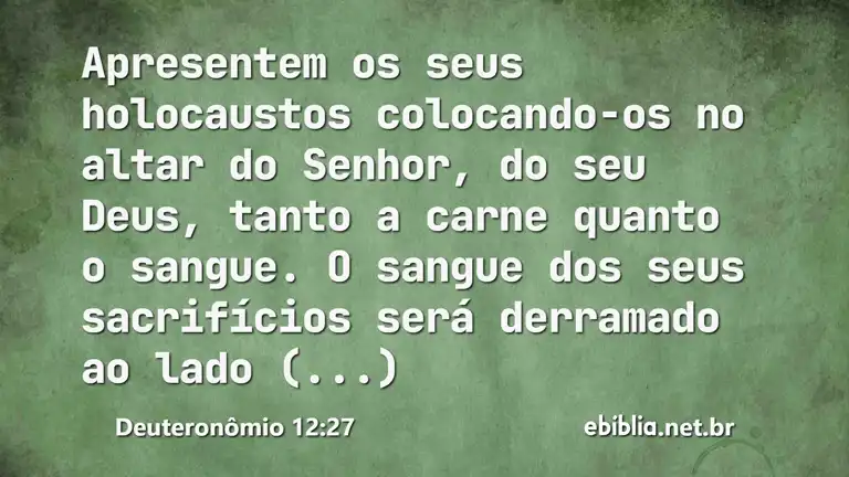 Deuteronômio 12:27