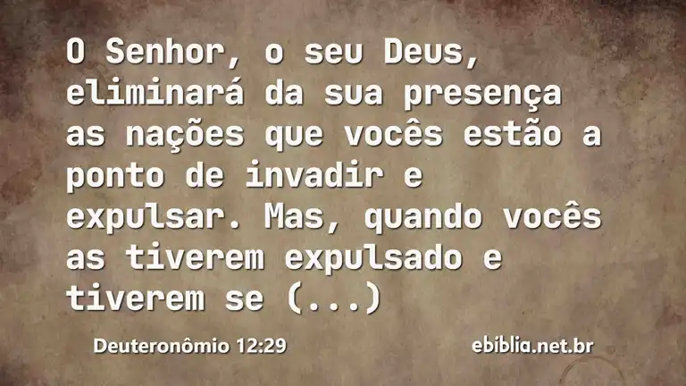 Deuteronômio 12:29