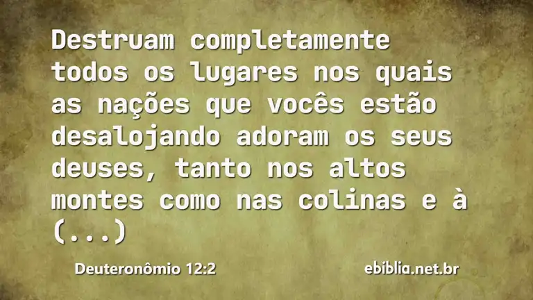 Deuteronômio 12:2