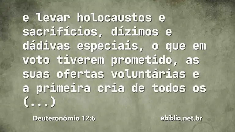 Deuteronômio 12:6