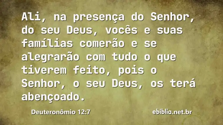 Deuteronômio 12:7