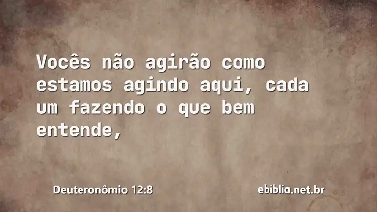 Deuteronômio 12:8