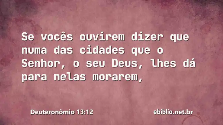 Deuteronômio 13:12