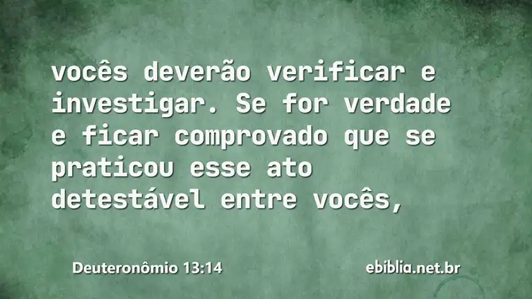 Deuteronômio 13:14