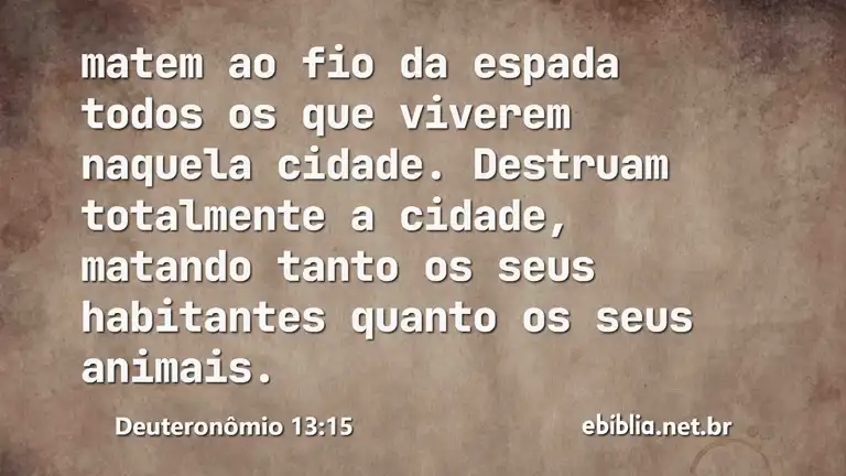 Deuteronômio 13:15