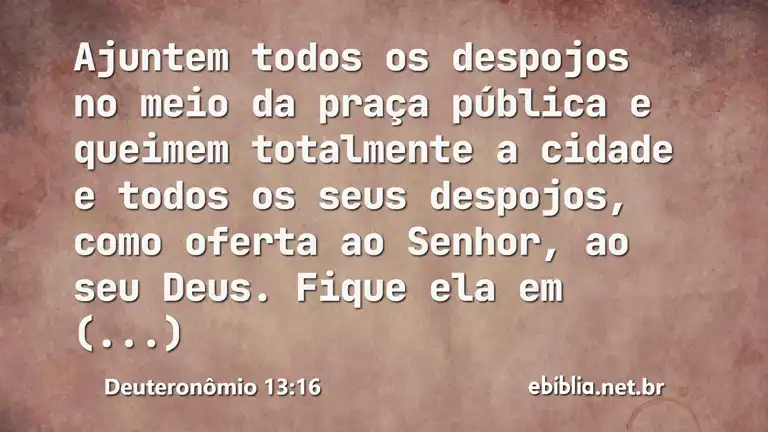 Deuteronômio 13:16