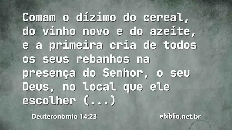 Deuteronômio 14:23