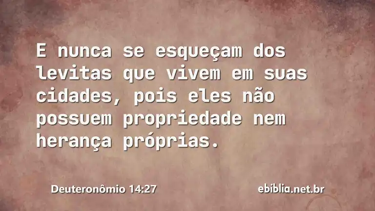 Deuteronômio 14:27