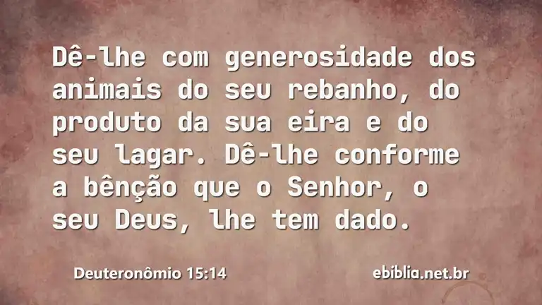 Deuteronômio 15:14