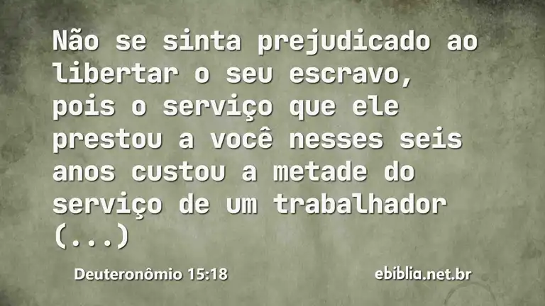 Deuteronômio 15:18