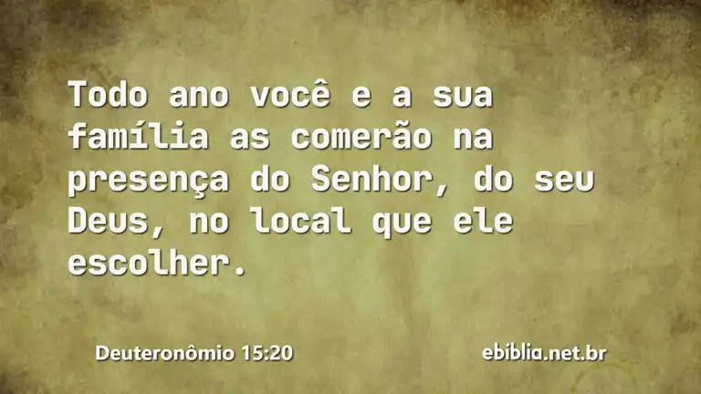 Deuteronômio 15:20