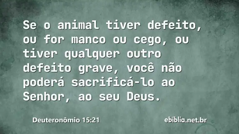 Deuteronômio 15:21