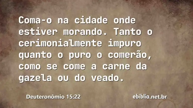 Deuteronômio 15:22