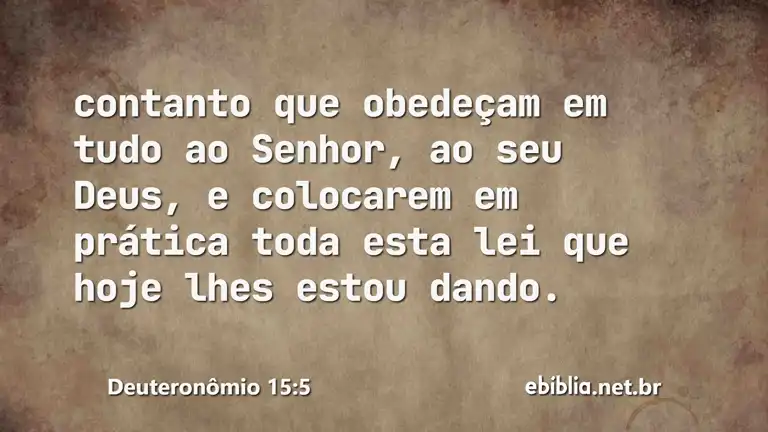 Deuteronômio 15:5