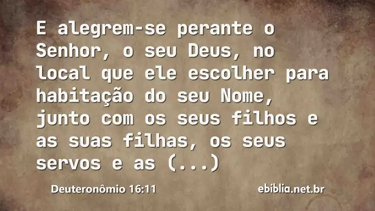 Deuteronômio 16:11