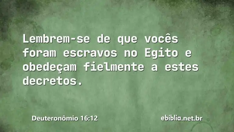 Deuteronômio 16:12