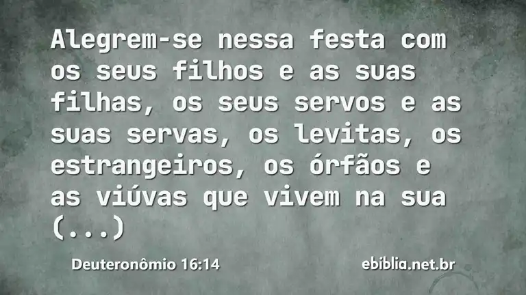 Deuteronômio 16:14