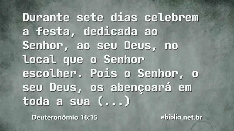 Deuteronômio 16:15