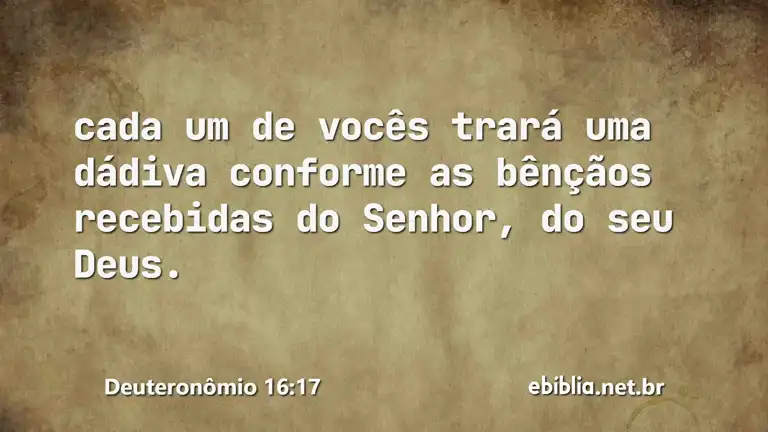 Deuteronômio 16:17