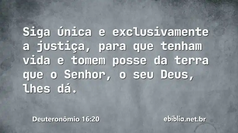 Deuteronômio 16:20