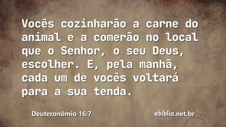 Deuteronômio 16:7