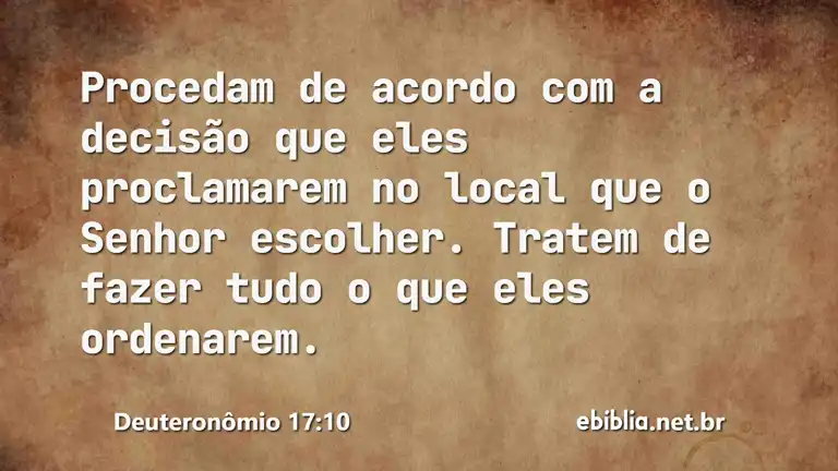 Deuteronômio 17:10