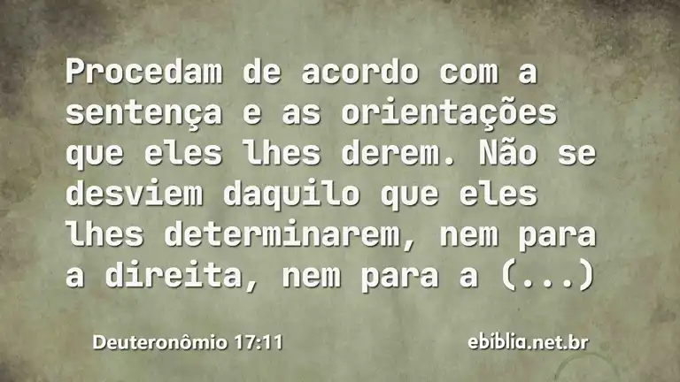 Deuteronômio 17:11