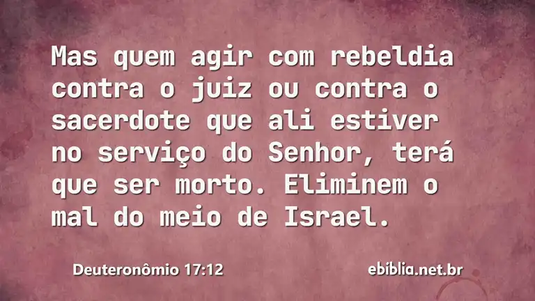 Deuteronômio 17:12