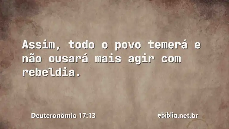 Deuteronômio 17:13