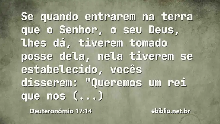 Deuteronômio 17:14