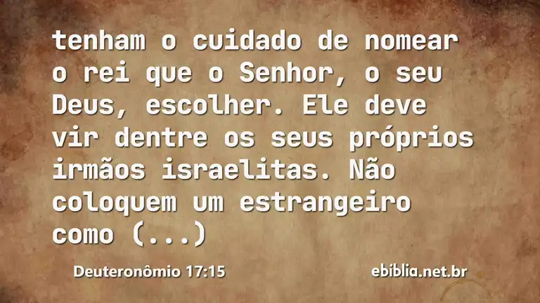 Deuteronômio 17:15