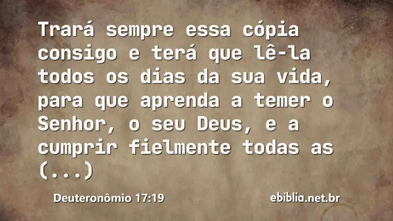 Deuteronômio 17:19