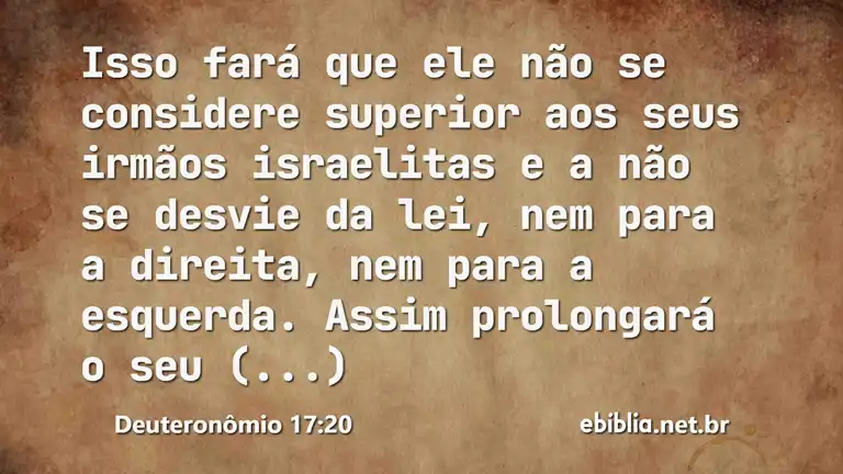 Deuteronômio 17:20