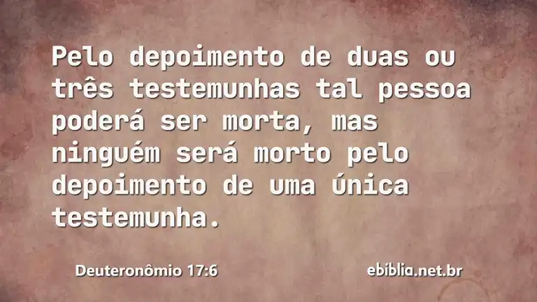 Deuteronômio 17:6