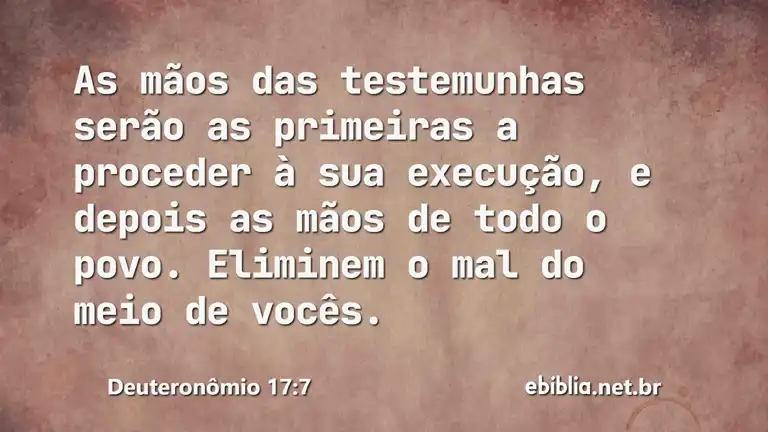 Deuteronômio 17:7