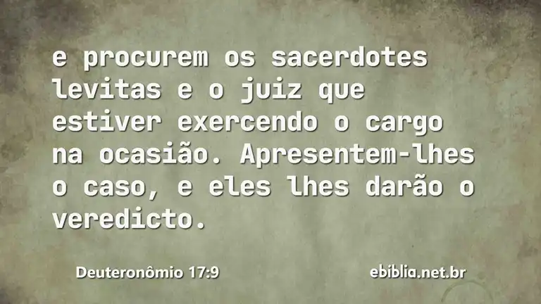 Deuteronômio 17:9