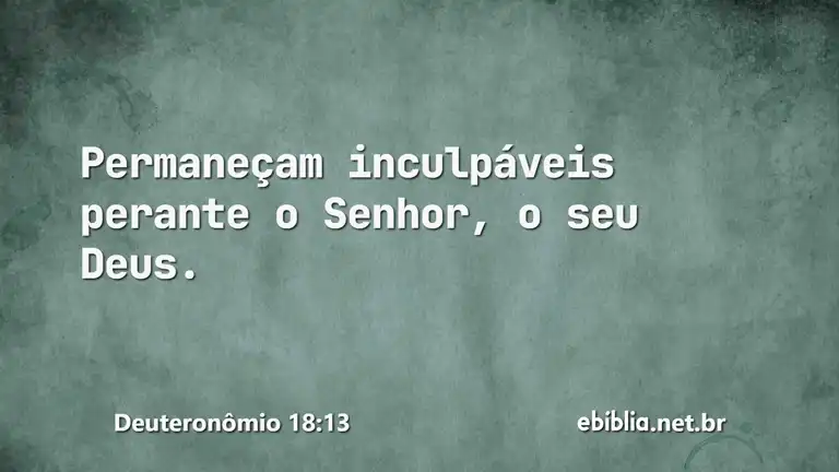 Deuteronômio 18:13