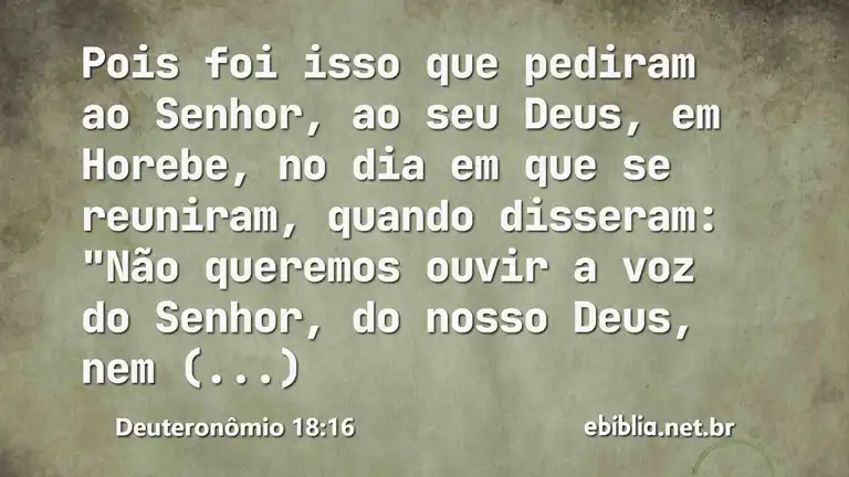 Deuteronômio 18:16