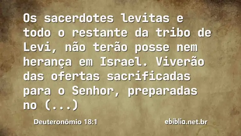 Deuteronômio 18:1