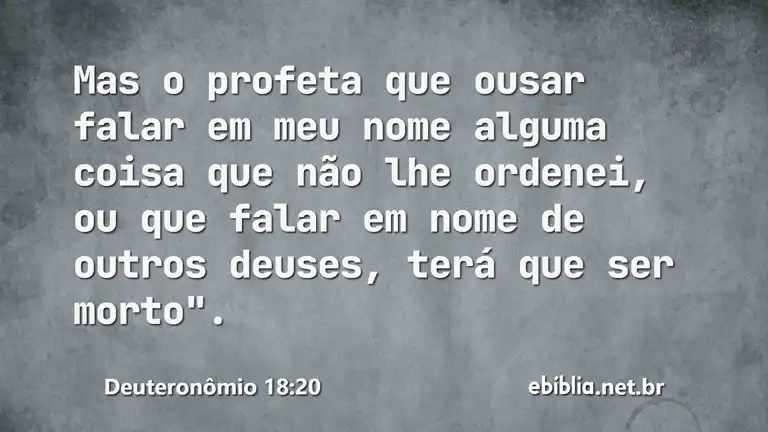 Deuteronômio 18:20