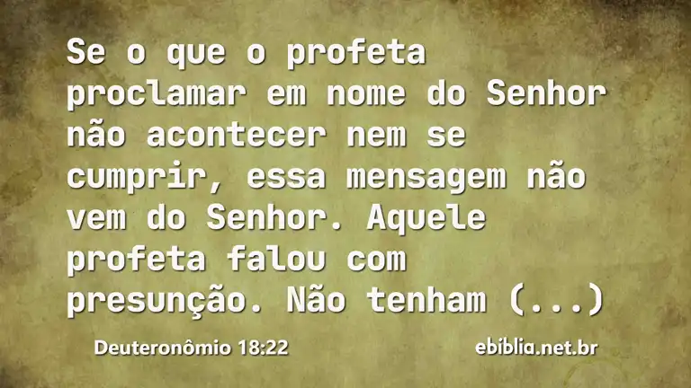 Deuteronômio 18:22