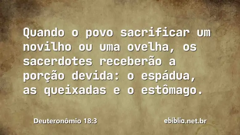 Deuteronômio 18:3