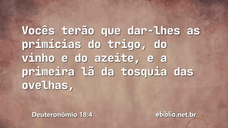 Deuteronômio 18:4