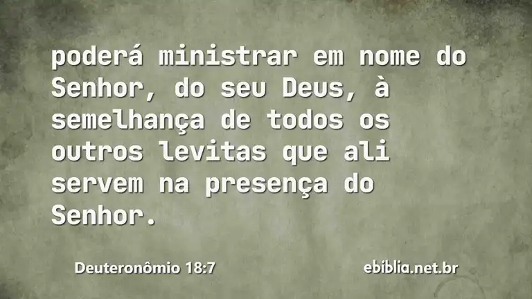 Deuteronômio 18:7