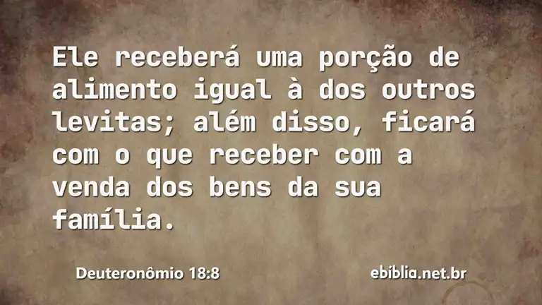 Deuteronômio 18:8